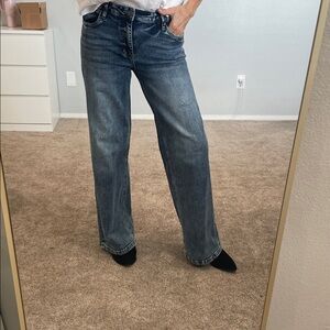 Classic Blue Women's Wide Leg Jeans by KUT